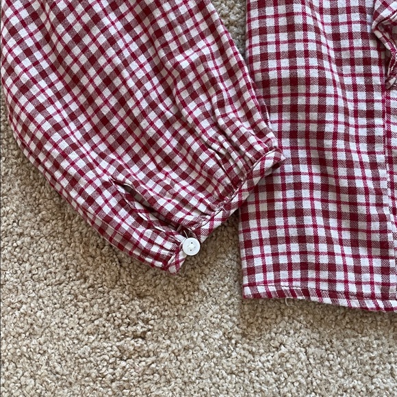 J Crew Ruffle Flannel Top - Picture 2 of 7